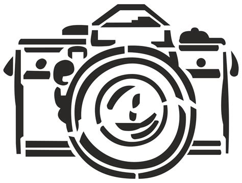 Photo camera (stencil) by Silver2012 on DeviantArt | Camera stencil, Stencil printing, Stencils