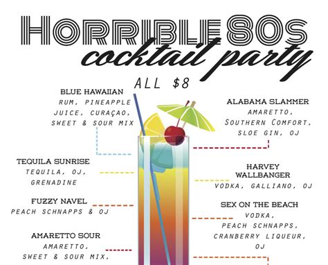 80s Themed Cocktail Party At Brooklynite Sept 25