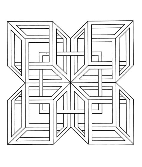 You can download and print this optical illusion coloring pages,then color it with. Op Art - Coloring Pages for adults | Geometric coloring ...
