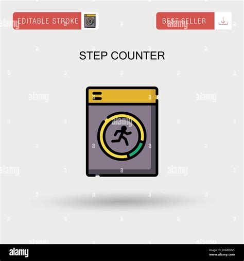 Step Counter Simple Vector Icon Stock Vector Image And Art Alamy