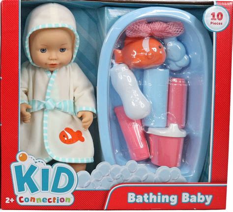 Kid Connection 10 Piece Bathing Baby Doll Set Purple
