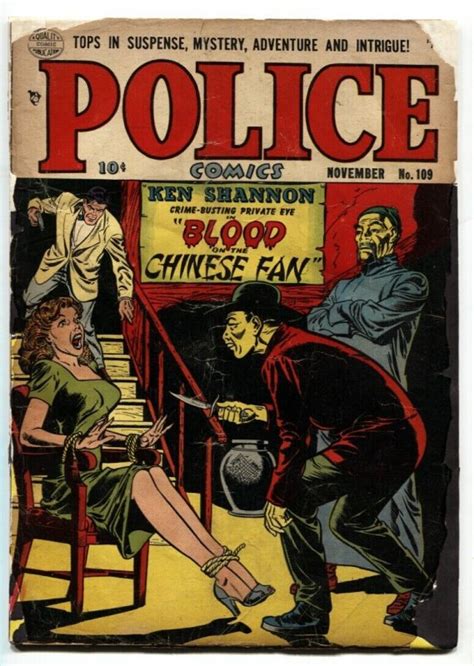 Police Comics 109 1951 Reed Crandall Insane Bondage Menace Art Comic Books Golden Age