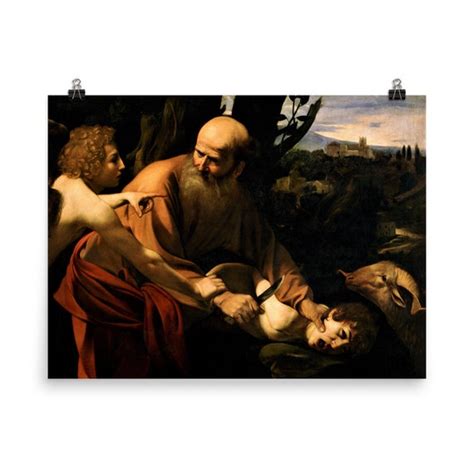 Sacrifice Of Isaac By Caravaggio Poster Print Etsy