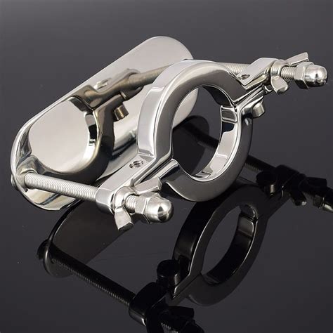 stainless steel scrotum bondage ball stretcher scrotal fixture cockring testicle clamp