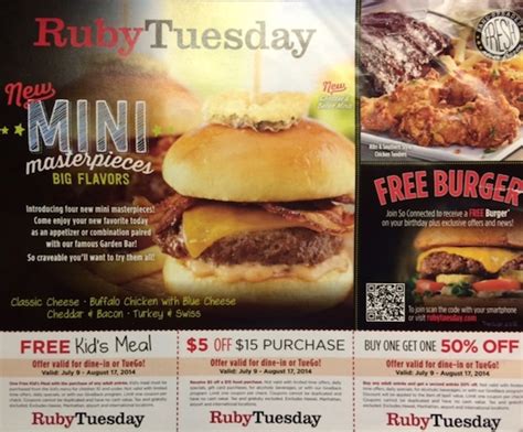 Ruby Tuesday Coupons In Sundays Paper