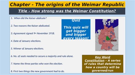 The Weimar Constitution Teaching Resources