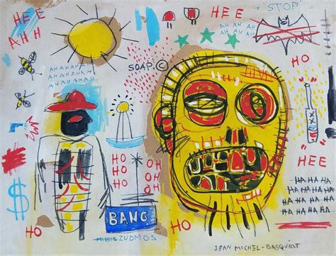 Mixed Media On Paper Signed Jean Michel Basquiat