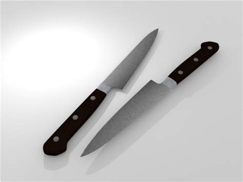 Common Sense Handwriting Torture Kitchen Knife 3d Model Diagonal Fifty