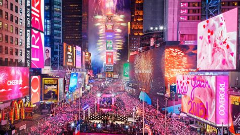 download wallpaper 1920x1080 times square in new york city usa night happy new year people