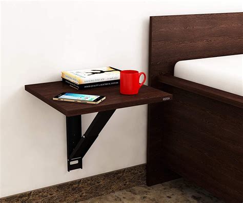 Anikaa Ken Ta Wooden Contemporary Matte Wall Mounted Folding Bedside