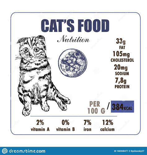 Packaging Cats Pets Food Label Banner Identity Or Branding Sketch