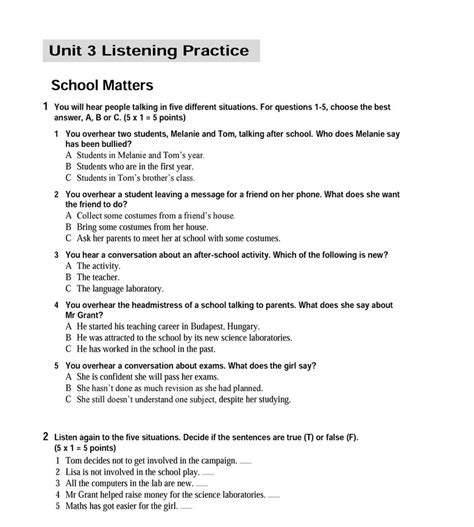 Examenes Ingles 4 Eso Burlington Books / Soluciones More Practice