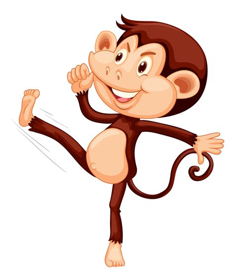 A Happy Monkey On White Backgroung 419363 Vector Art At Vecteezy