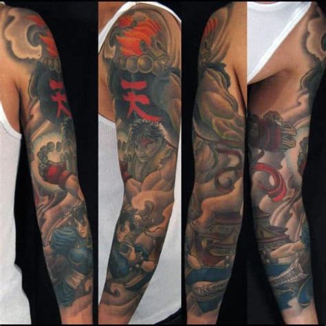 Street fighter celebrated its 30th anniversary in august 2017. 40 Street Fighter Tattoo Designs For Men - Video Game Ink ...