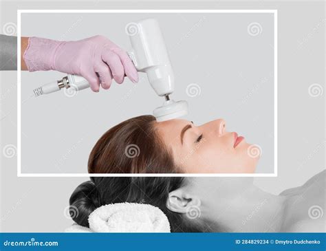 The Cosmetologist Makes The Hardware Face Cleaning Procedure With A