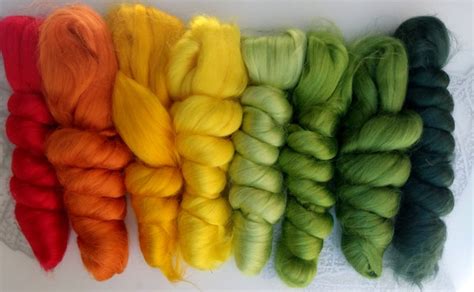 7 Colors Viscose Sample Pack Kit Felting Supplies Wet Felting Etsy