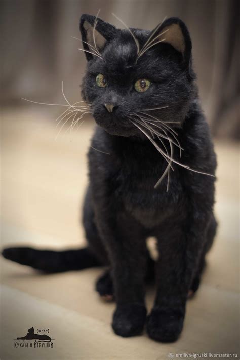 Black Cat Realistic Toy купить на Ярмарке Мастеров Jee80com