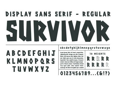 Survivor Font Preview Fonts Typography Lorem Ipsum