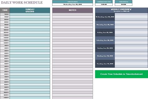 Editable Work Schedule Maker Template 100 Free Excel Templates