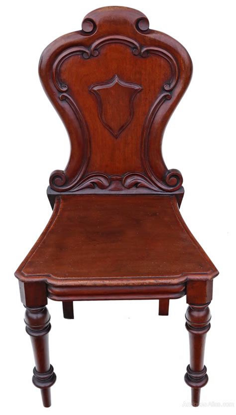 Carved mahogany chair contain special features such as buckles and straps, cushioned back support, and attachable trays to make them the perfect option for parents to choose. Victorian C1870 Carved Mahogany Hall Chair - Antiques Atlas
