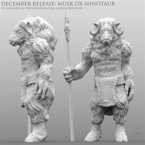 Musk Ox Minotaur 3d Model 3d Printable Cgtrader