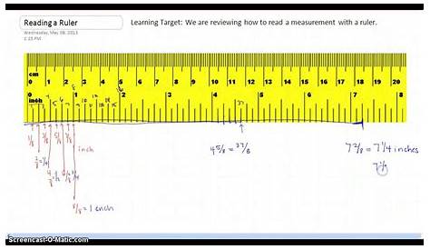 How to read measurements on a ruler. - YouTube
