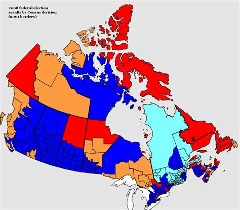 Canadian Election Atlas 2008 Results By Census Division