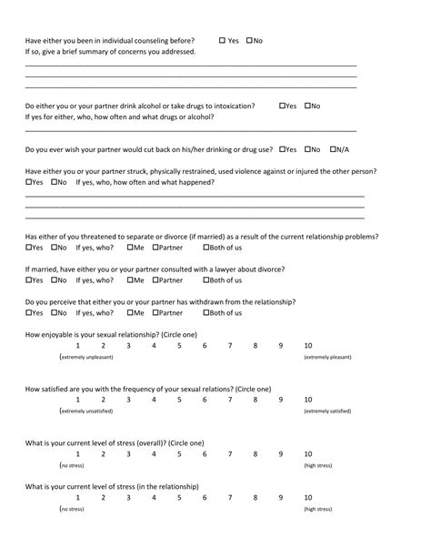 Couples Counseling Initial Intake Form Different Points Fill Out Sign Online And Download