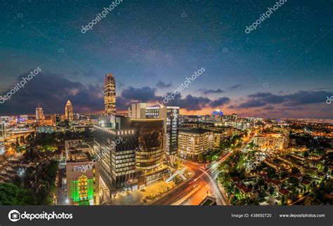 Panorama Shot Sandton City Johannesburg Night Gauteng South Africa