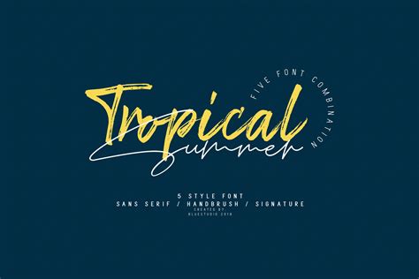 Tropical Summer Font Combination Script Fonts ~ Creative Market