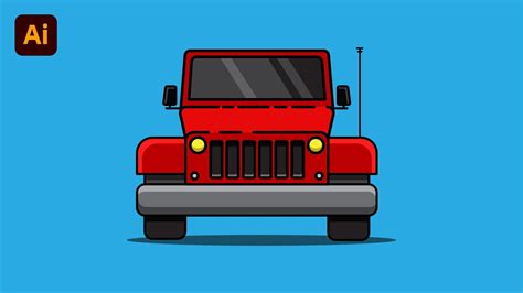 Adobe Illustrator Tutorial Create A Simple Vehicle Vector Vehicle