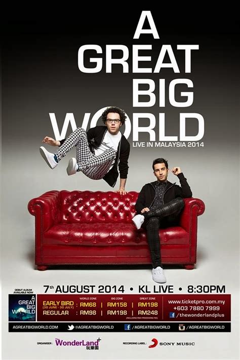 Upcoming Event A Great Big World Live In Malaysia On 7th August 2014