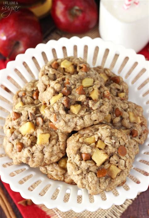 ¼ cup water, at room temperature. Apple Cinnamon Oatmeal Cookies - Life Love and Sugar