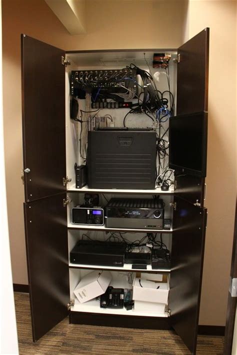 Server Closet Built Into A Furniture Cabinet Link Is Protected Home
