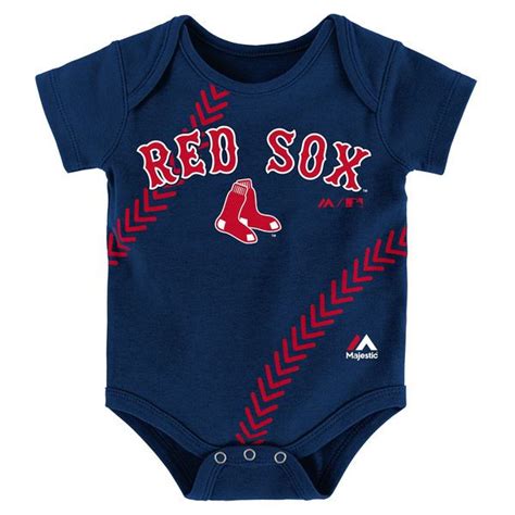 boston red sox majestic girls newborn and infant fan atic baseball bodysuit navy 17 99 red