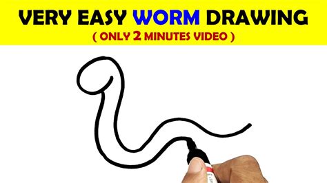 How To Draw A Worm Step By Step Worm Drawing Easy Youtube