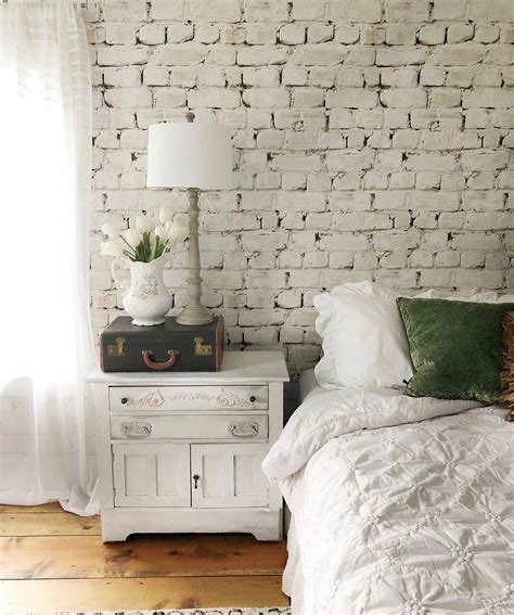 The bedroom always has to perfect on home. Whitewash Bricks Wallpaper, White Rustic Brick Wallpaper • Milton & King in 2020 | Brick wall ...