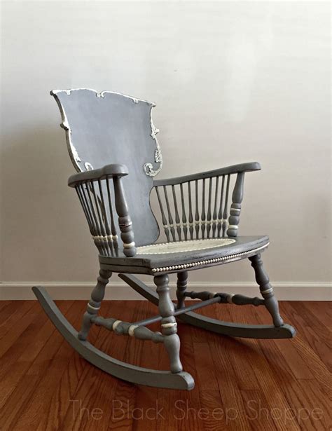 Antique Rocking Chair Seat Replacement And Painted Finish Antique