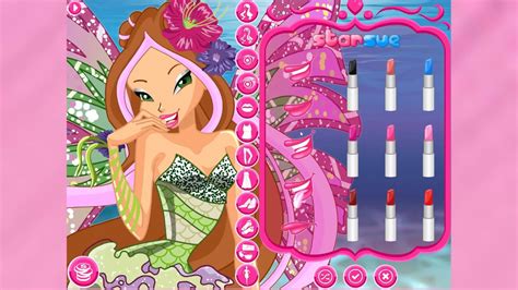 Winx Club Flora Sirenix Style Dress Up Game For Girls Youtube
