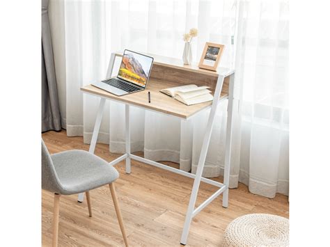 Goplus 2 Tier Computer Desk Pc Laptop Table Study Writing Home Office