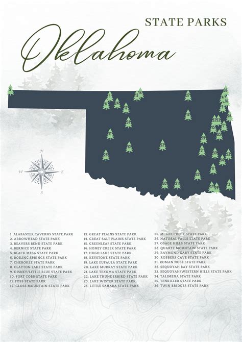 Oklahoma State Park Map Your Guide To Outdoor Adventure