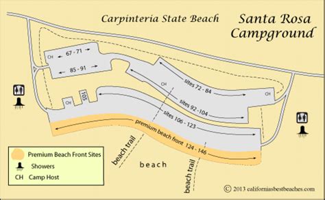 Carpinteria State Beach Campground Map Printable Map