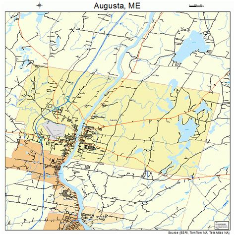 Augusta Maine Street Map 2302100