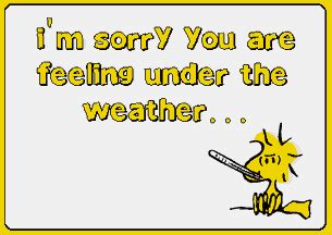 To feel under the weather. I'm Sorry You Are Feeling Under The Weather I Hope You Ar ...