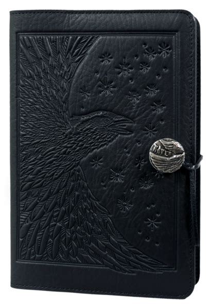 Large Leather Notebook Cover | Raven | 3 Colors | Leather notebook, Refillable journal, Notebook ...