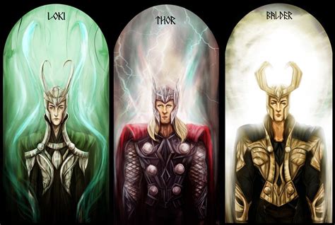 Loki Thor And Balder By Kaetiegaard On Deviantart Loki Thor Thor