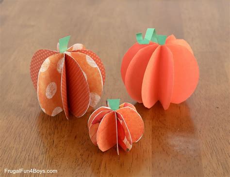 How To Make 3d Paper Pumpkins In 2020 Fun Fall Crafts Paper Pumpkin