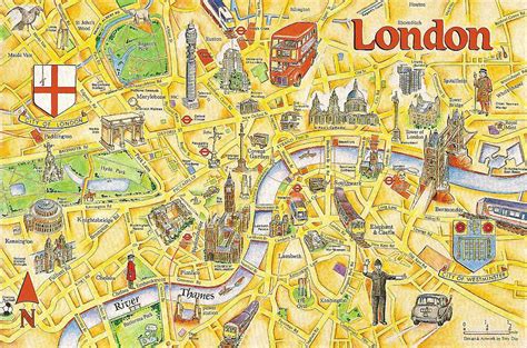 London Tourist Map | An early 1990s postcard showing the tou… | Flickr