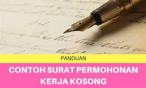 Contoh Surat Permohonan Kerja Kosong Mudah Dan Terbaik