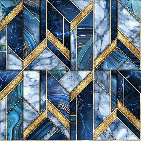Seamless Abstract Background Modern Marble Mosaic Art